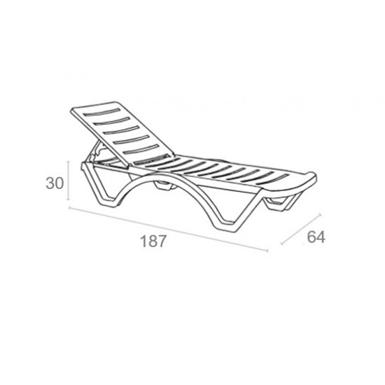 AQUA ΛΕΥΚΗ ΞΑΠΛΩΣΤΡΑ 64Χ187Χ30εκ.