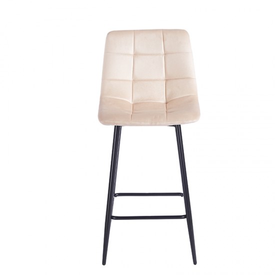 NORA BEIGE VELVET ΥΦΑΣΜΑ 65εκ. ΣΚΑΜΠΟ ΜΕΤΑΛΛΙΚΟ 45X41X65-99εκ.