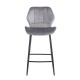 DYLAN GREY VELVET ΥΦΑΣΜΑ 65εκ. ΣΚΑΜΠΟ ΜΕΤΑΛΛΙΚΟ 46X45X65-95εκ.