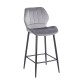 DYLAN GREY VELVET ΥΦΑΣΜΑ 65εκ. ΣΚΑΜΠΟ ΜΕΤΑΛΛΙΚΟ 46X45X65-95εκ.
