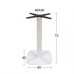 FLAT-S ΛΕΥΚΗ 45Χ45Χ72εκ.(Σ)ΒΑΣΗ ΜΕΤΑΛΛΙΚΗ