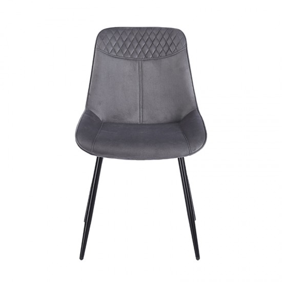 TEREA GREY VELVET ΥΦΑΣΜΑ ΚΑΡΕΚΛΑ ΜΕΤΑΛΛΙΚΗ 51X58X87εκ.