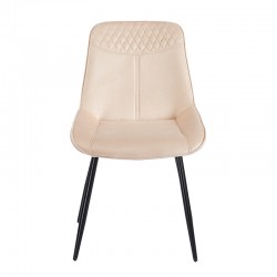 TEREA BEIGE VELVET ΥΦΑΣΜΑ ΚΑΡΕΚΛΑ ΜΕΤΑΛΛΙΚΗ 51X58X87εκ.