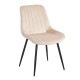 BONY BEIGE VELVET ΥΦΑΣΜΑ ΚΑΡΕΚΛΑ ΜΕΤΑΛΛΙΚΗ 51X58X87εκ.
