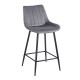 REPO GREY VELVET ΥΦΑΣΜΑ 66εκ. ΣΚΑΜΠΟ ΜΕΤΑΛΛΙΚΟ 48X49X66-96εκ.