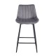 REPO GREY VELVET ΥΦΑΣΜΑ 66εκ. ΣΚΑΜΠΟ ΜΕΤΑΛΛΙΚΟ 48X49X66-96εκ.