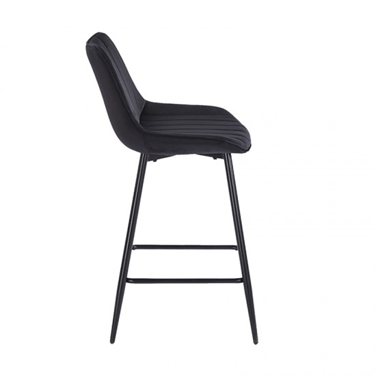 REPO BLACK VELVET ΥΦΑΣΜΑ 66εκ. ΣΚΑΜΠΟ ΜΕΤΑΛΛΙΚΟ 48X49X66-96εκ.