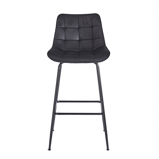 ERMINA BLACK VELVET ΥΦΑΣΜΑ 75εκ. ΣΚΑΜΠΟ ΜΕΤΑΛΛΙΚΟ 49X50X75-104εκ.