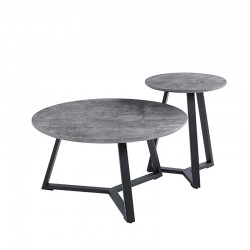 ALEX SET 2τμχ. CEMENT Φ45Χ55εκ. & Φ80Χ41εκ. ΤΡΑΠΕΖΙ ΣΑΛΟΝΙΟΥ