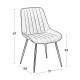 BONY BEIGE VELVET ΥΦΑΣΜΑ ΚΑΡΕΚΛΑ ΜΕΤΑΛΛΙΚΗ 51X58X87εκ.