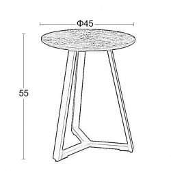 ALEX SONOMA OAK Φ45Χ55εκ. ΤΡΑΠΕΖΙ ΣΑΛΟΝΙΟΥ