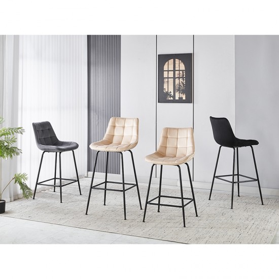 ERMINA GREY VELVET ΥΦΑΣΜΑ 64εκ. ΣΚΑΜΠΟ ΜΕΤΑΛΛΙΚΟ 49X50X64-94εκ.