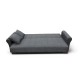 VAVEL DARK GREY ΥΦΑΣΜΑ 3ΘΕΣΙΟΣ ΚΑΝΑΠΕΣ/ΚΡΕΒΑΤΙ ΜΕ ΑΠΟΘ.ΧΩΡΟ 216X85X80εκ.