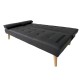 MERYL BLACK PU ΚΑΝΑΠΕΣ ΚΡΕΒΑΤΙ 170X81X74εκ.