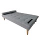 MERYL LIGHT GREY ΥΦΑΣΜΑ ΚΑΝΑΠΕΣ ΚΡΕΒΑΤΙ 170X81X74εκ.