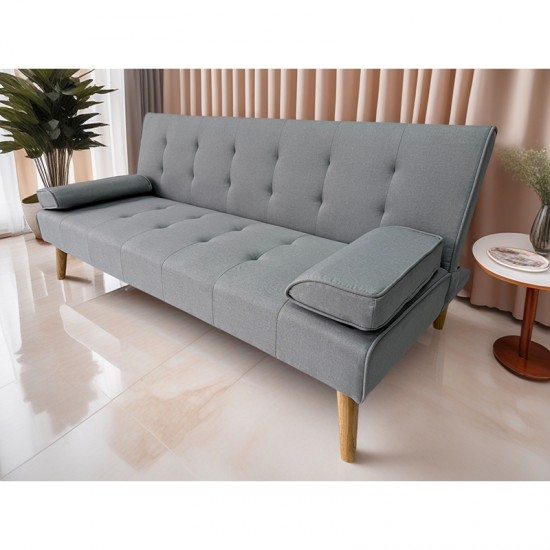 MERYL LIGHT GREY ΥΦΑΣΜΑ ΚΑΝΑΠΕΣ ΚΡΕΒΑΤΙ 170X81X74εκ.