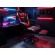 A9937 ΜΑΥΡΟ/ΚΟΚΚΙΝΟ PVC ΠΟΛΥΘΡΟΝΑ GAMING/ΜΕ ΥΠΟΠΟΔΙΟ 64X59X43-112/53-125εκ.