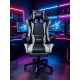 A6060 ΜΑΥΡΟ/ΓΚΡΙ ΠΟΛΥΘΡΟΝΑ GAMING/ΜΕ ΥΠΟΠΟΔΙΟ 64X62X113-121εκ.