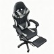 A9937 ΜΑΥΡΟ/ΓΚΡΙ PVC ΠΟΛΥΘΡΟΝΑ GAMING/ΜΕ ΥΠΟΠΟΔΙΟ 64X59X43-112/53-125εκ.