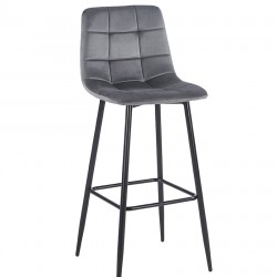 NORA GREY VELVET ΥΦΑΣΜΑ 75εκ. ΣΚΑΜΠΟ ΜΕΤΑΛΛΙΚΟ 45X42X75-110εκ.