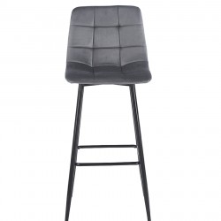 NORA GREY VELVET ΥΦΑΣΜΑ 75εκ. ΣΚΑΜΠΟ ΜΕΤΑΛΛΙΚΟ 45X42X75-110εκ.