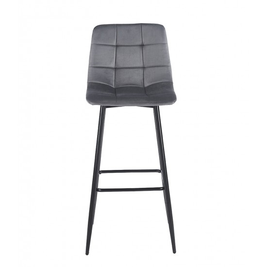 NORA GREY VELVET ΥΦΑΣΜΑ 75εκ. ΣΚΑΜΠΟ ΜΕΤΑΛΛΙΚΟ 45X42X75-110εκ.