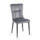 SELIN GREY VELVET ΥΦΑΣΜΑ ΚΑΡΕΚΛΑ ΜΕΤΑΛΛΙΚΗ 46X54X91εκ.