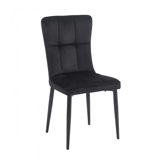 SELIN BLACK VELVET ΥΦΑΣΜΑ ΚΑΡΕΚΛΑ ΜΕΤΑΛΛΙΚΗ 46X54X91εκ.