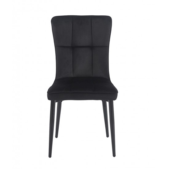 SELIN BLACK VELVET ΥΦΑΣΜΑ ΚΑΡΕΚΛΑ ΜΕΤΑΛΛΙΚΗ 46X54X91εκ.