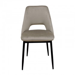 MADISON CAPPUCCINO VELVET ΥΦΑΣΜΑ ΚΑΡΕΚΛΑ ΜΕΤΑΛΛΙΚΗ 45X54X83εκ.