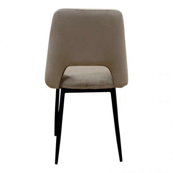 MADISON CAPPUCCINO VELVET ΥΦΑΣΜΑ ΚΑΡΕΚΛΑ ΜΕΤΑΛΛΙΚΗ 45X54X83εκ.