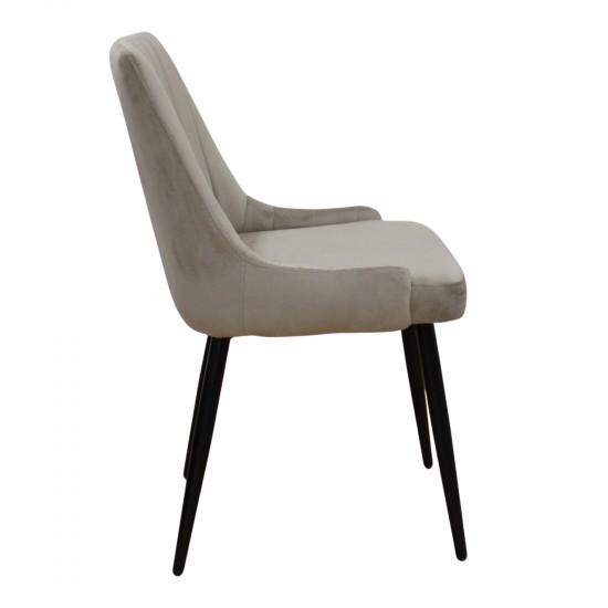 MEGAN CAPPUCCINO VELVET ΥΦΑΣΜΑ ΚΑΡΕΚΛΑ ΜΕΤΑΛΛΙΚΗ 51(56)Χ58Χ88εκ.