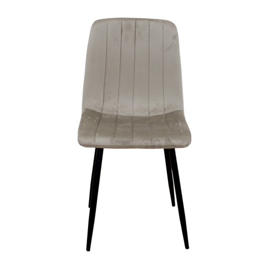 DORA CAPPUCCINO VELVET ΥΦΑΣΜΑ ΚΑΡΕΚΛΑ ΜΕΤΑΛΛΙΚΗ 45X53X86εκ.