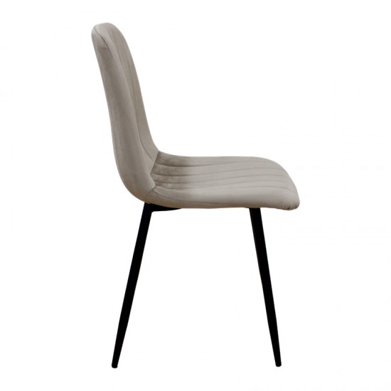 DORA CAPPUCCINO VELVET ΥΦΑΣΜΑ ΚΑΡΕΚΛΑ ΜΕΤΑΛΛΙΚΗ 45X53X86εκ.