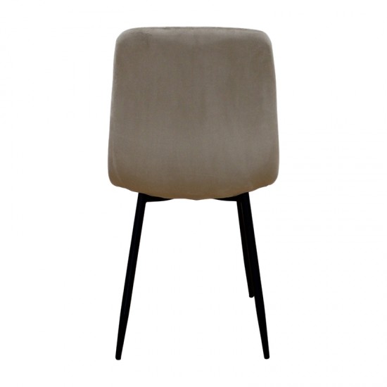 DORA CAPPUCCINO VELVET ΥΦΑΣΜΑ ΚΑΡΕΚΛΑ ΜΕΤΑΛΛΙΚΗ 45X53X86εκ.