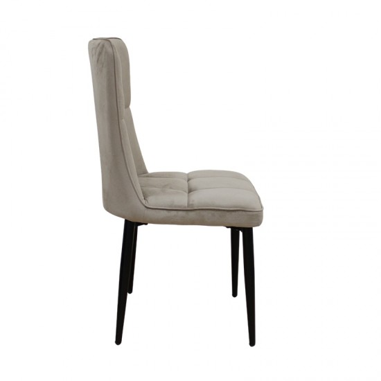 SELIN CAPPUCCINO VELVET ΥΦΑΣΜΑ ΚΑΡΕΚΛΑ ΜΕΤΑΛΛΙΚΗ 46X54X91εκ.