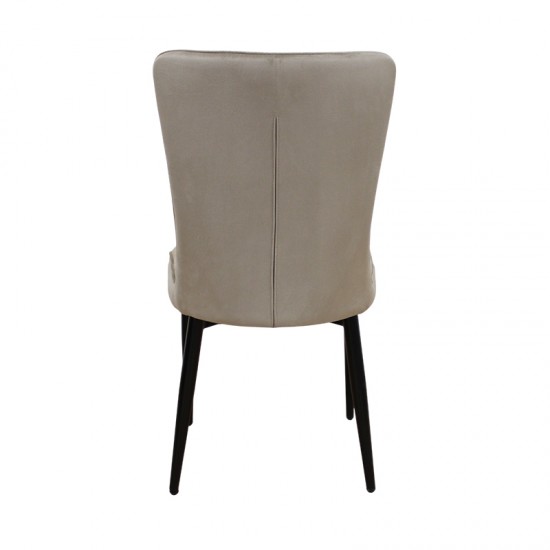 SELIN CAPPUCCINO VELVET ΥΦΑΣΜΑ ΚΑΡΕΚΛΑ ΜΕΤΑΛΛΙΚΗ 46X54X91εκ.