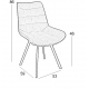 MIRA CAPPUCCINO VELVET ΥΦΑΣΜΑ ΚΑΡΕΚΛΑ ΜΕΤΑΛΛΙΚΗ 53X59X86εκ.