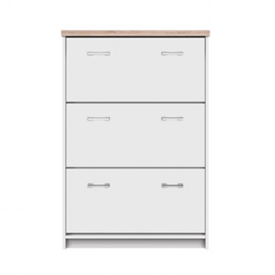 Παπουτσοθήκη Top Mix 80x27x121εκ Λευκό-Σονόμα