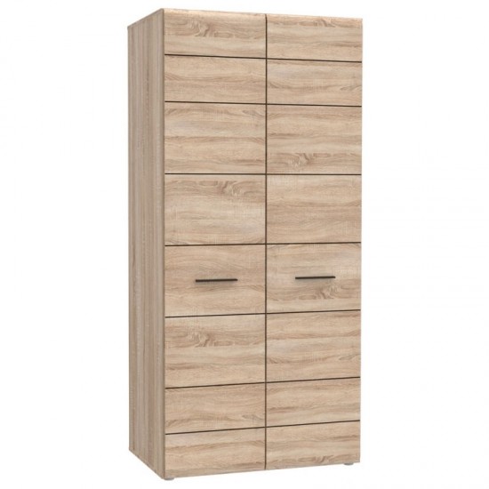 Ντουλάπα Δίφυλλη Solo Sonoma-Wenge 91x58x197cm