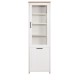 Βιτρίνα VERNE Μονόφυλλη 59.7x37.2x191.6cm Λευκό-Φυσικός Δρυς
