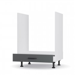 Modest Κάτω Ντουλάπι Φούρνου Ανθρακί 60x48x82cm