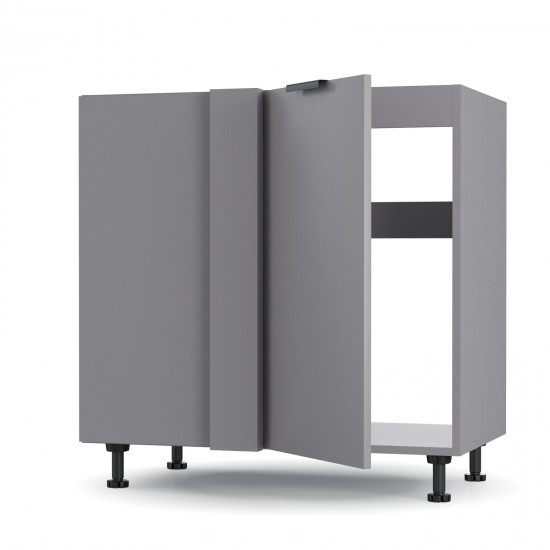 Craft Κάτω Γωνιακό Ντουλάπι Γραφίτη 100x48x82cm