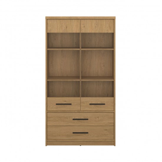 Βιτρίνα Pavi Βελανιδιά με 2 συρτάρια 84.3x33.8x156.4cm