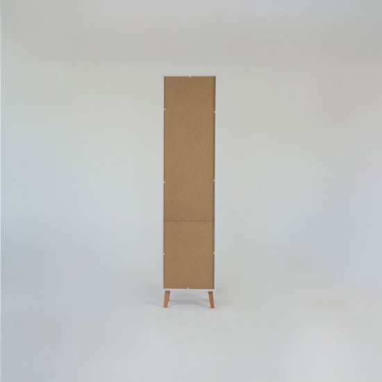 Βιβλιοθήκη Timmy Λευκό-Γραφίτη-Γκρι 46.8x36x199cm