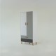 Ντουλάπα Timmy 2D2S Λευκό-Γραφίτη-Γκρι 90x50x199cm