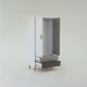 Ντουλάπα Timmy 2D2S Λευκό-Γραφίτη-Γκρι 90x50x199cm