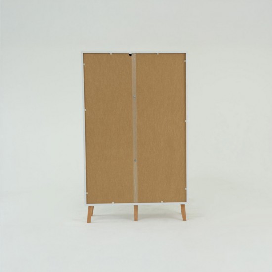 Ραφιέρα Timmy Λευκό-Γραφίτη-Γκρι 90x36x147cm