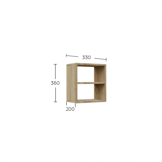 Κρεμαστό Ράφι Reno Σονόμα 33x20x36cm