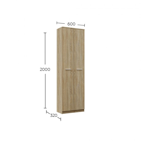 Ντουλάπα Reno με Ράφια Σονόμα 60x32x200cm